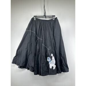 Hip Hop 50s Shop Womens Poodle Skirt Outfit Halloween or Dance Costume Black